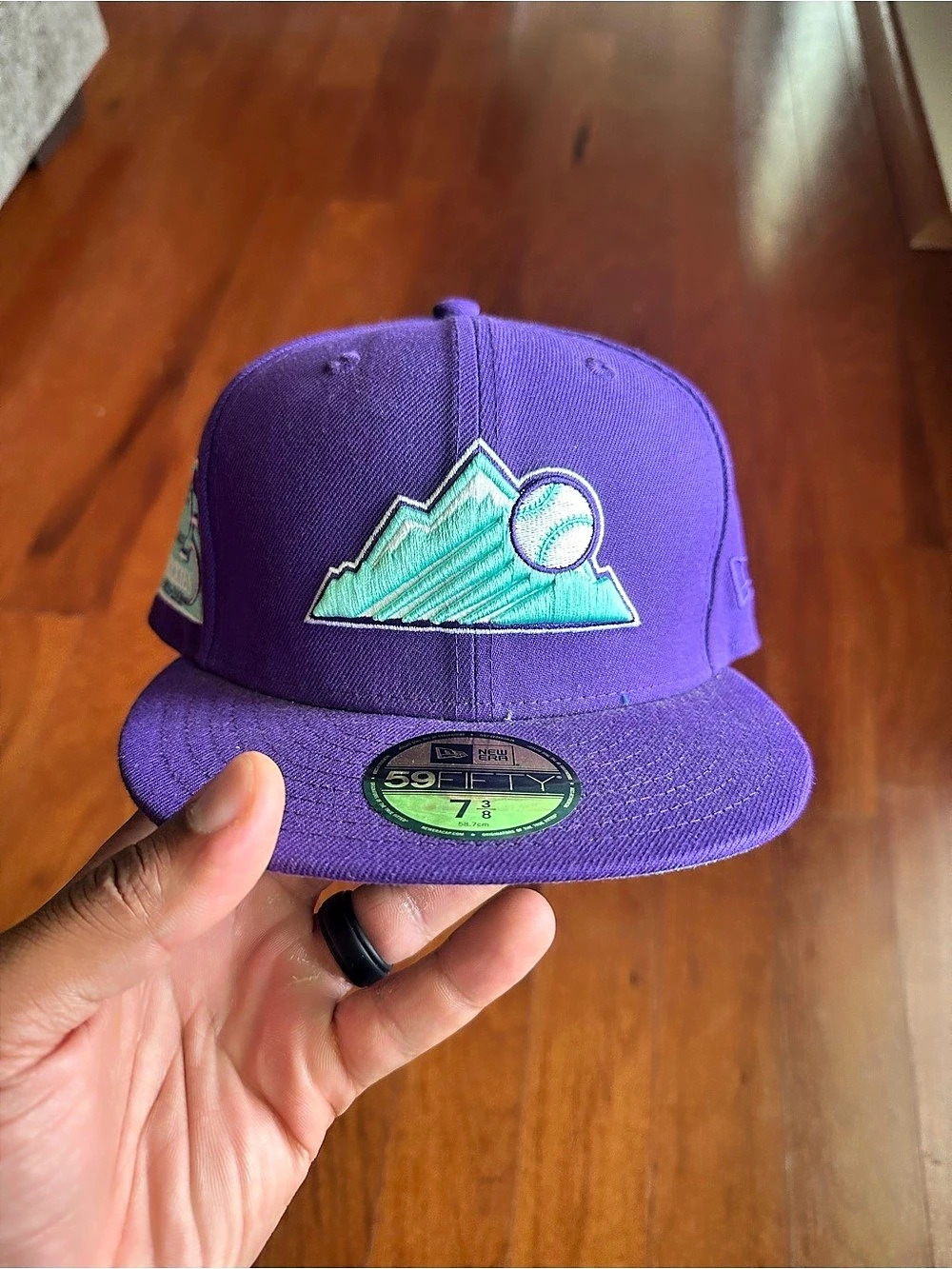 New Era Colorado Rockies 25th Anniversary 59FIFTY Fitted Hat Purple & Green 7